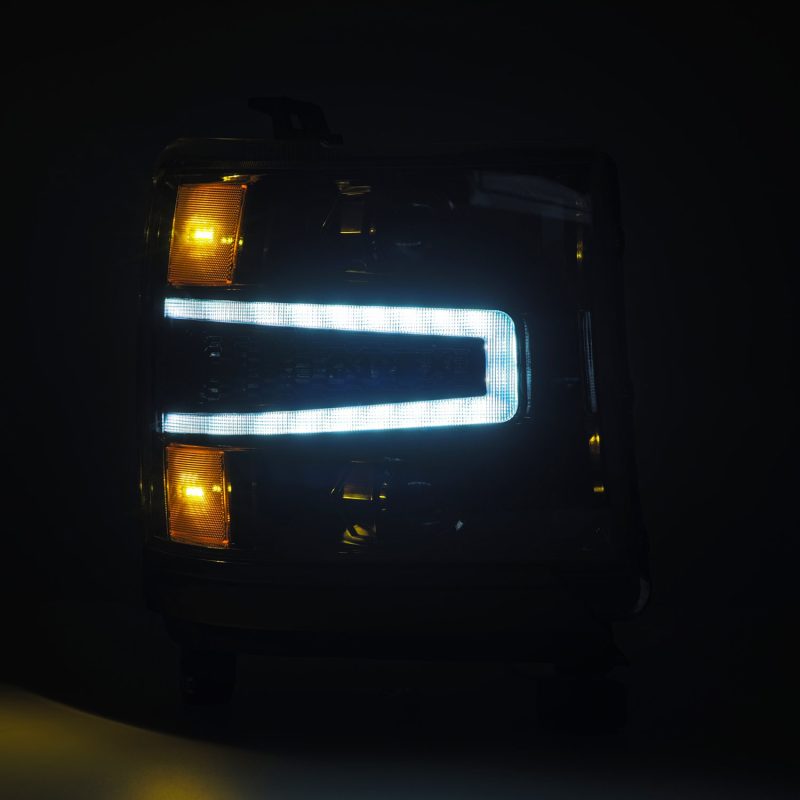 AlphaRex 16-18 Chevy 1500HD LUXX LED Proj Headlights Alpha-BK w/Seq Atv Lgt / SeqSig (Req PN 810023) 880233 *Discontinued