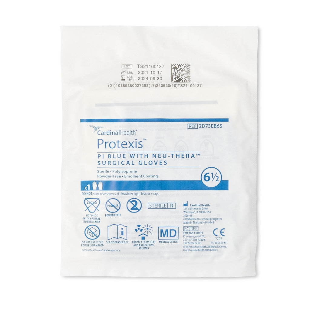 Protexis™ Blue with Neu-Thera® Polyisoprene Surgical Glove, Size 6.5, Blue 2D73EB65