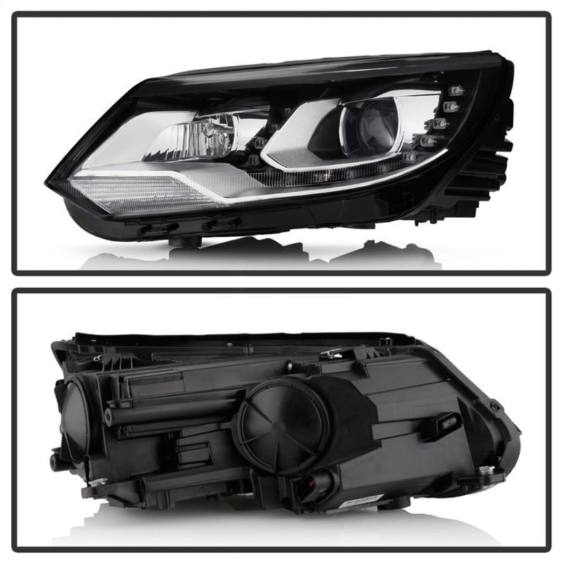 SPYDER VW Tiguan 12-17 LED/DRL Projector Headlights Chrome PRO-JH-VWT12-LED-C 9948527