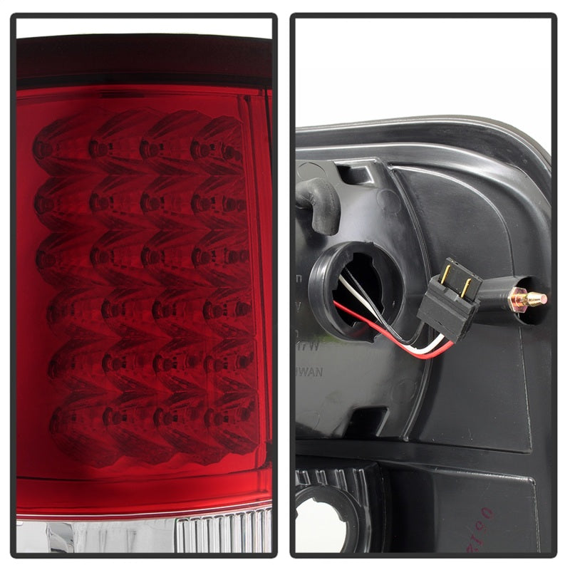 SPYDER Xtune Ford F150 Styleside 04-08 LED Tail Lights Red Clear ALT-ON-FF15004-LED-RC 5034069