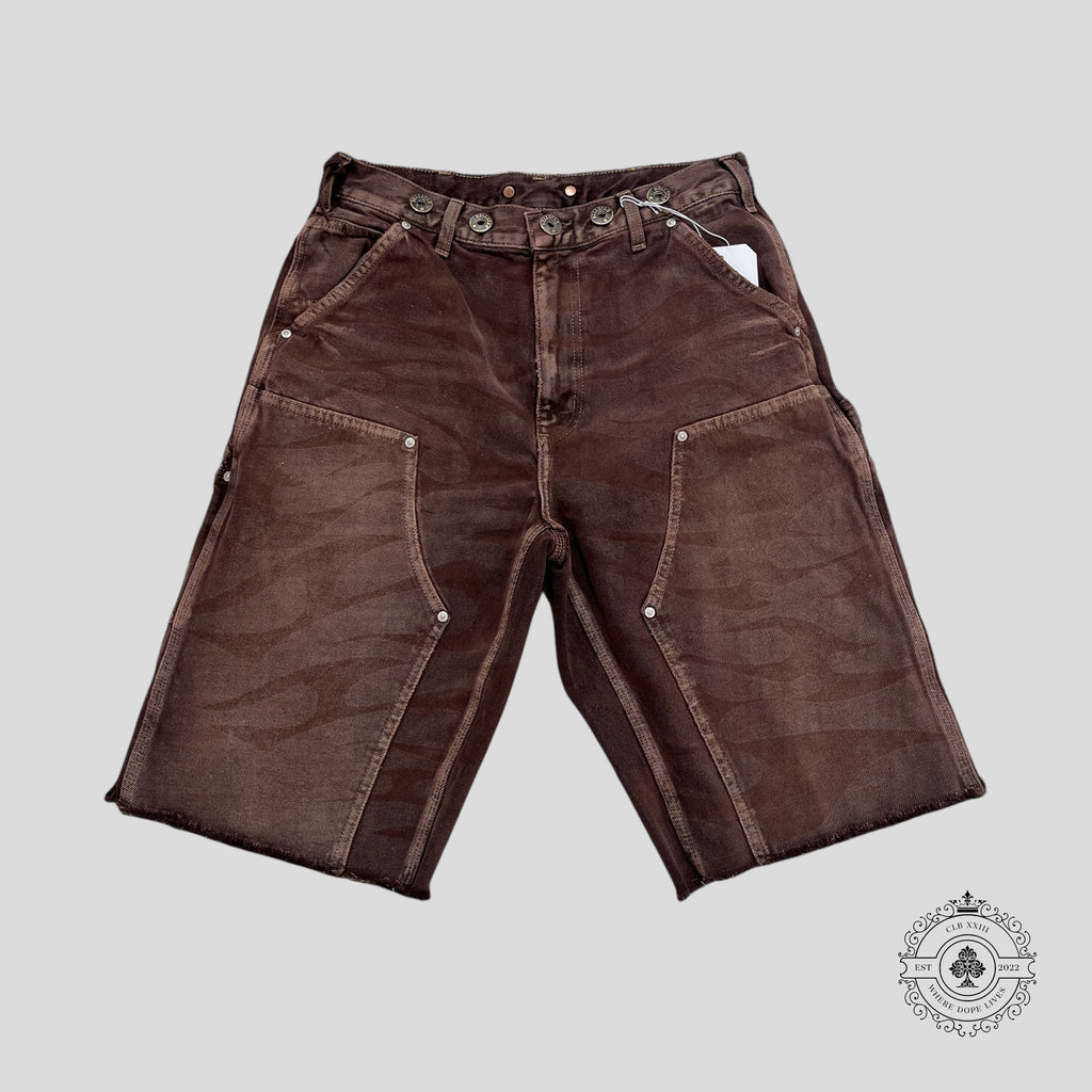 Hellstar Denim Shorts in Brown