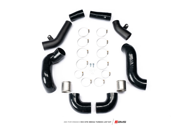 AMS Performance 09-21 Nissan GTR R35 OMEGA Turbo Kit 3in Lower Intercooler Pipes (OMEGA 11) ALP.07.14.0021-1