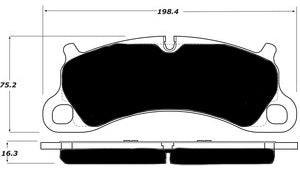 Porterfield Brake Pads for 2016 PORSCHE Boxster Spyder w/Iron Discs