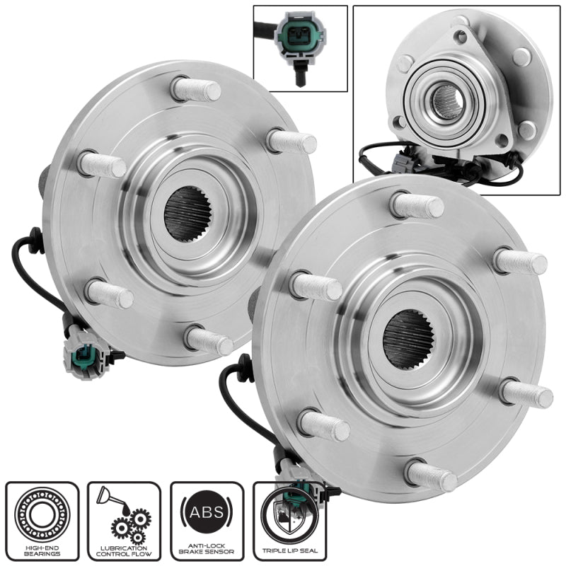 SPYDER xTune Wheel Bearing and Hub 4WD ABS Infiniti QX56 08-10 - Front Left and Right BH-515125-25 9939273