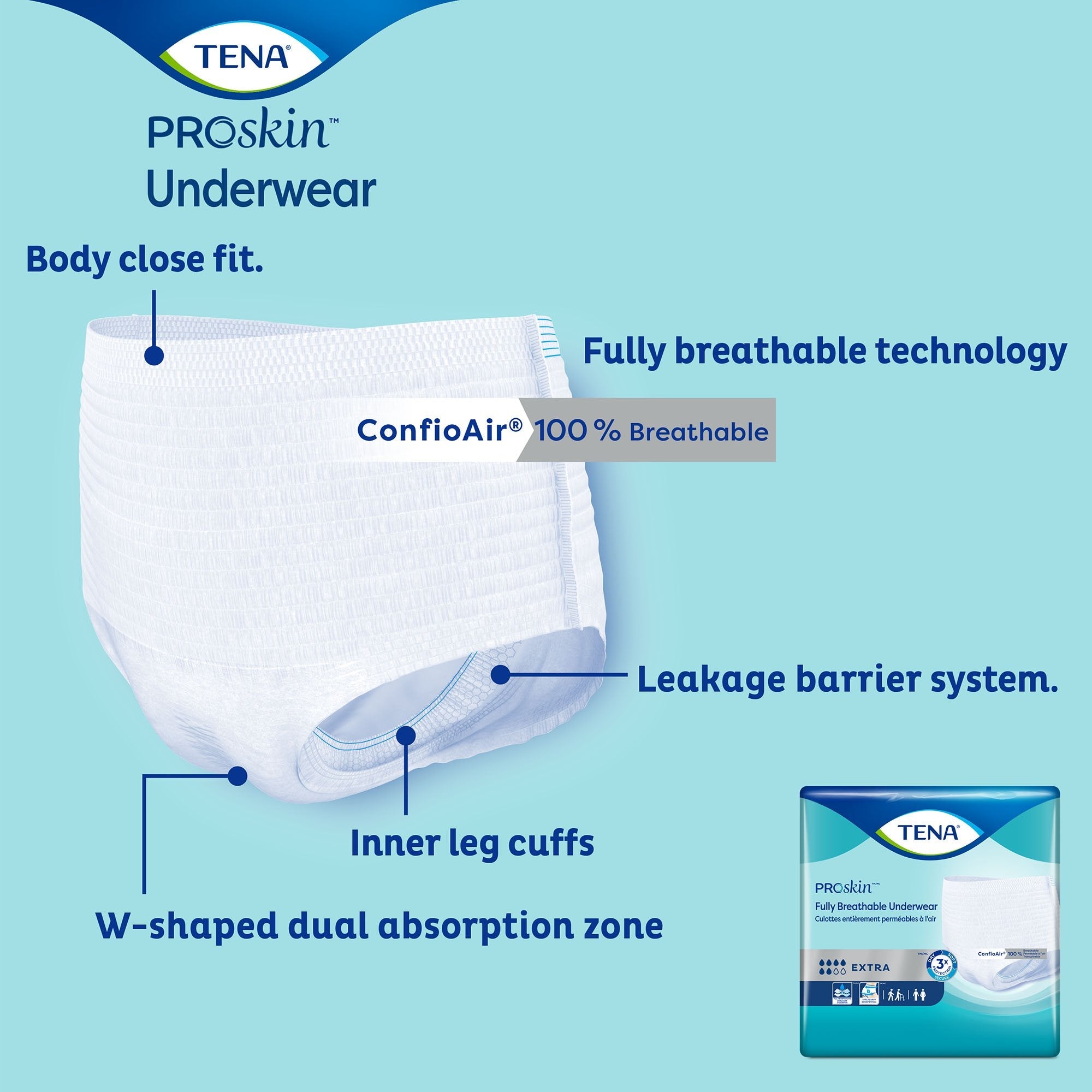 Tena® ProSkin™ Extra Absorbent Underwear, Medium 72232
