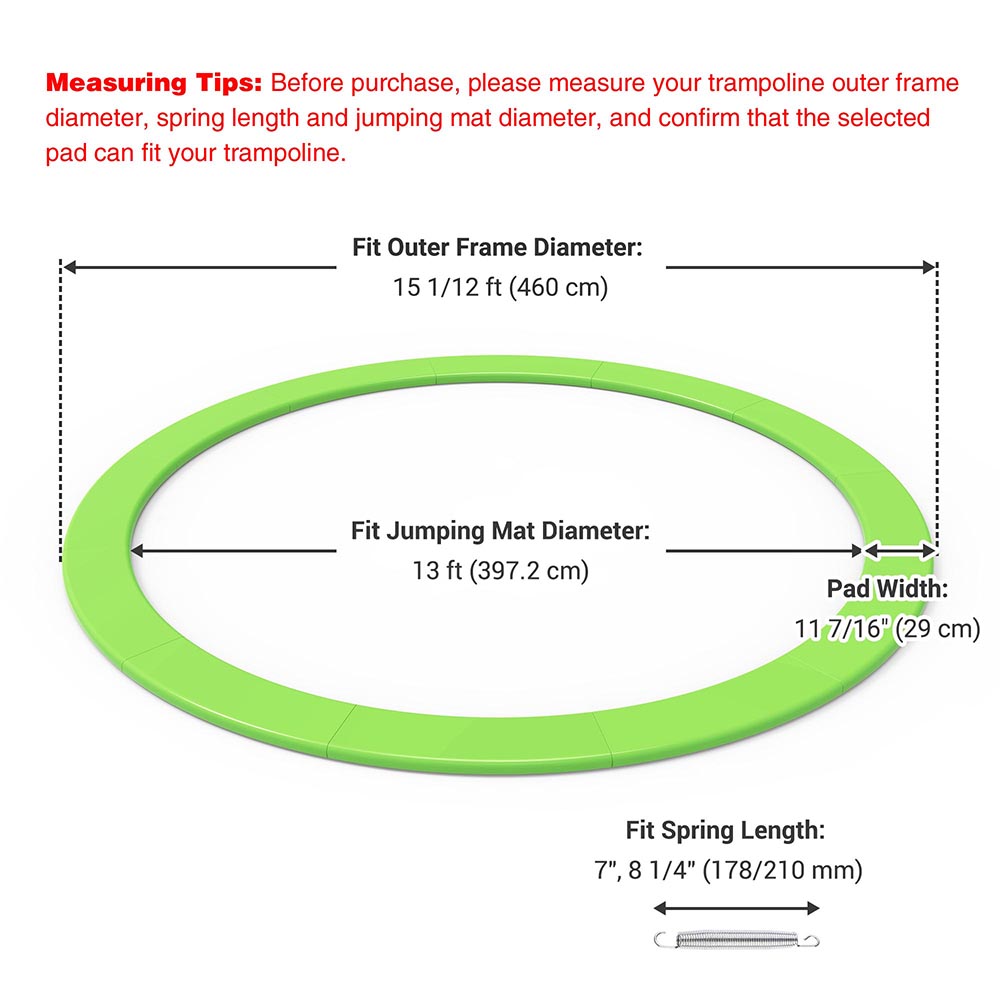 Yescom 15 Foot Trampoline Pad Safety Pad Green Padding