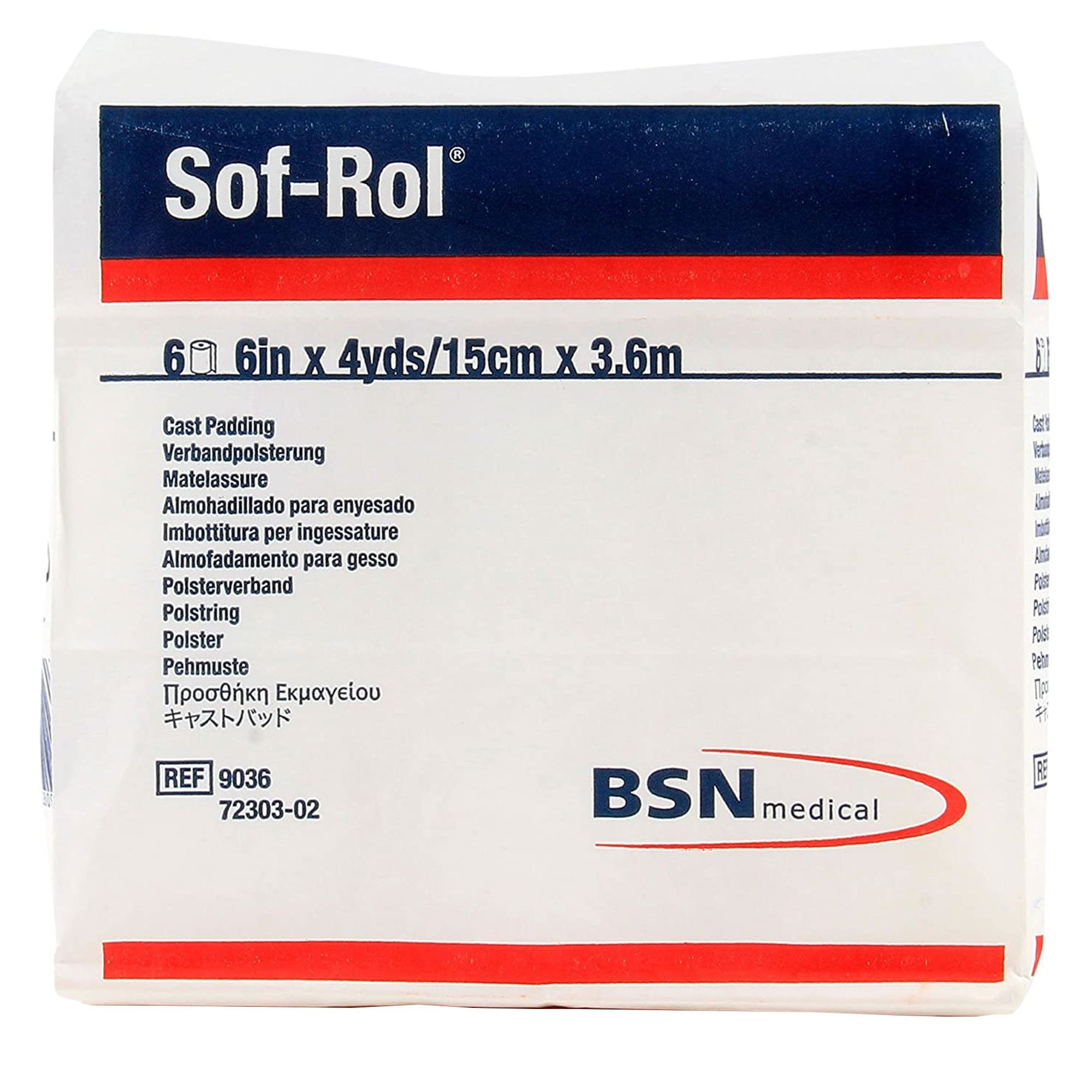 Sof-Rol® White Rayon Undercast Cast Padding, 6 Inch x 4 Yard 9036