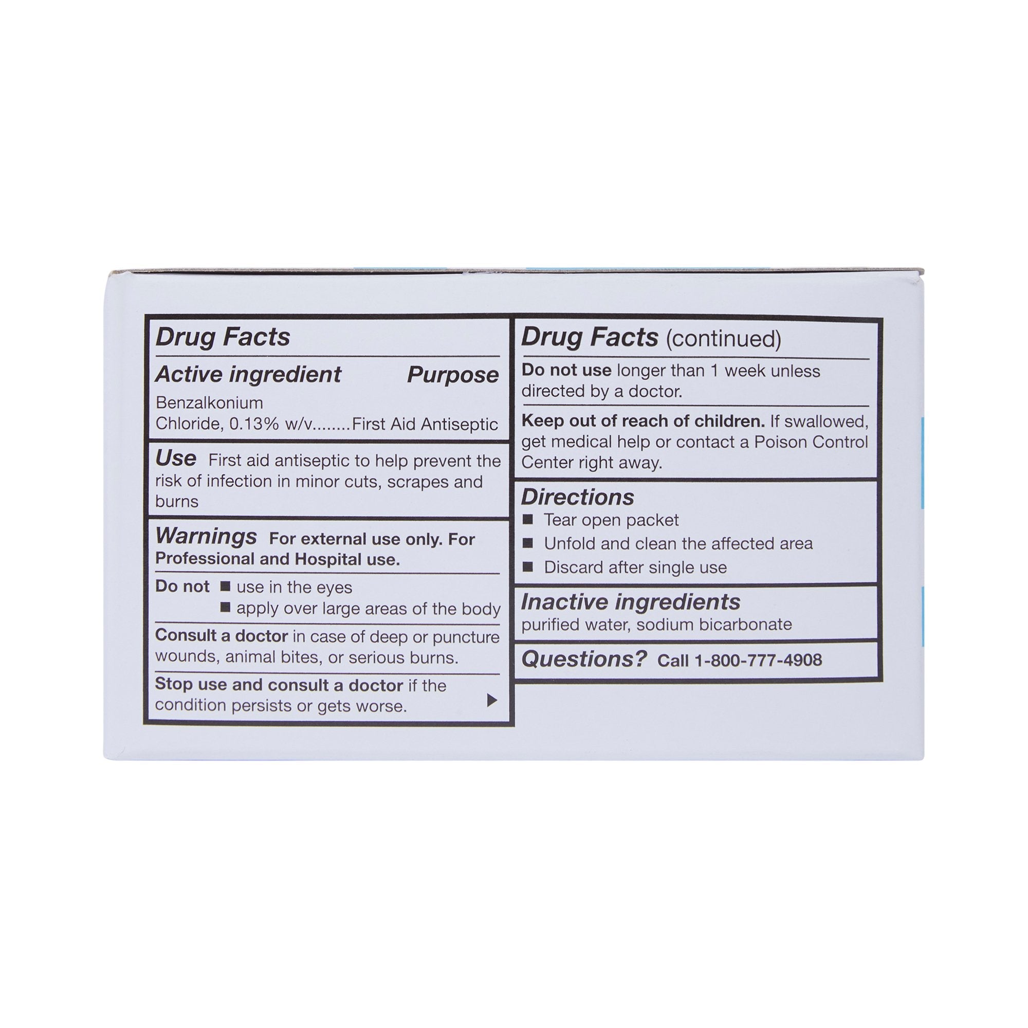 McKesson Benzalkonium Chloride Antiseptic Skin Wipes 269