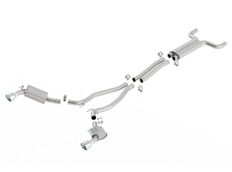 Borla 10-13 Chevy Camaro SS 6.2L Single Round Tip Touring Cat Back Exhaust w/ Single Split Rear Exit 1014035