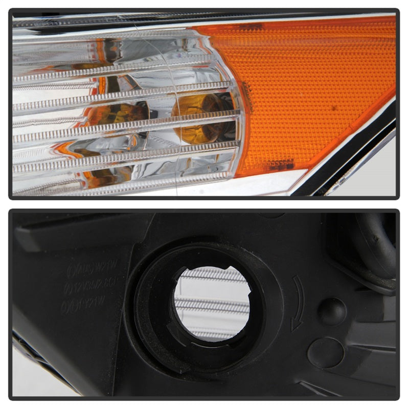SPYDER xTune 09-14 Acura Projector Headlights - Light Bar DRL - Chrome (PRO-JH-ATSX09-LB-C) 9042225