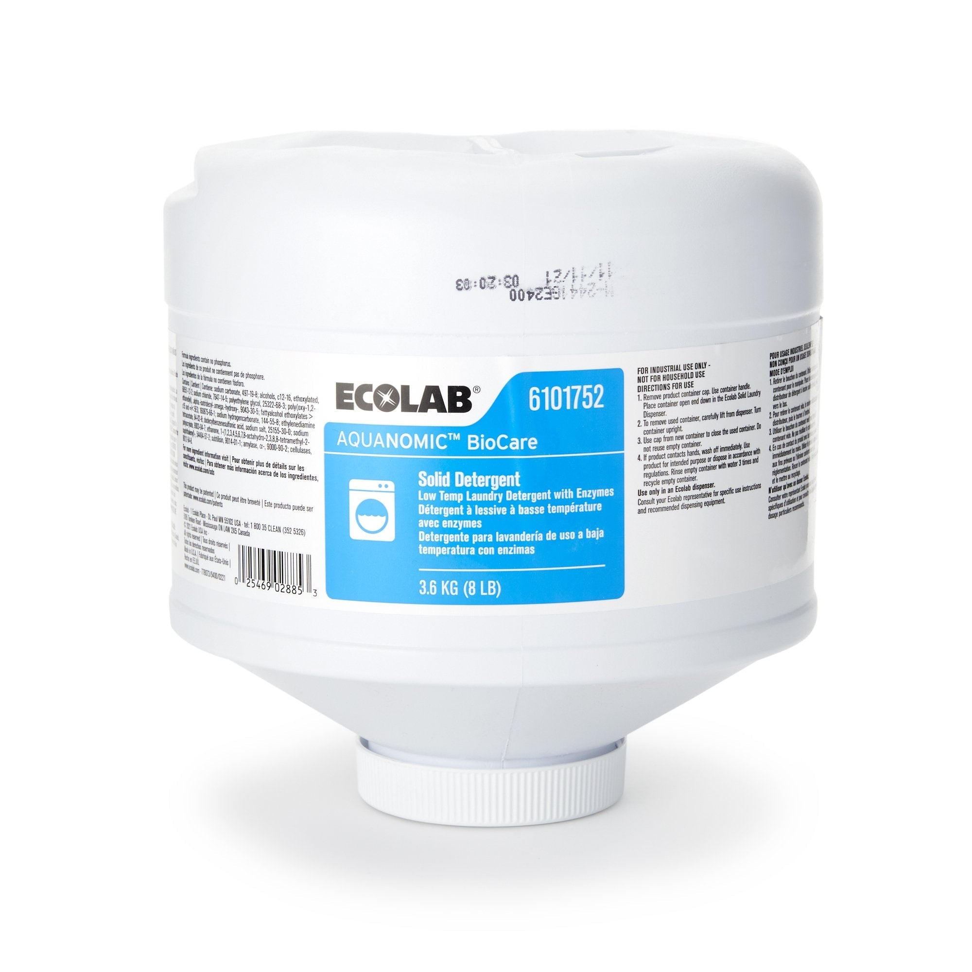Aquanomic Biocare Solid Detergent, 8 lbs. 6101752