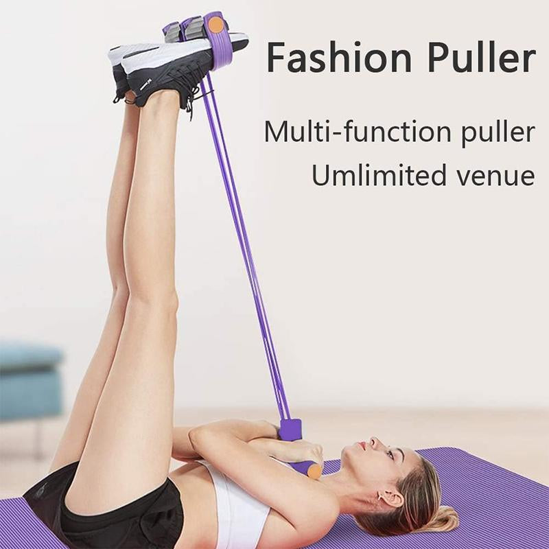 Upgraded Pedal Resistance Band - Fitness Ankle Puller Stretchingband,Multi-Functional Tension Rope for Men & Women(Onlyresistance Band,No Yoga Mat)