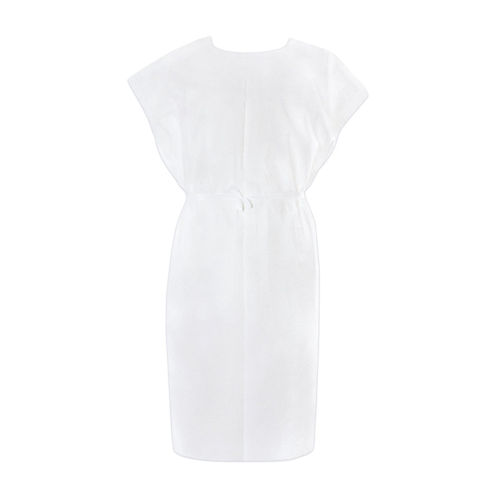 McKesson Patient Exam Gown, One Size Fits Most, White 18-10846