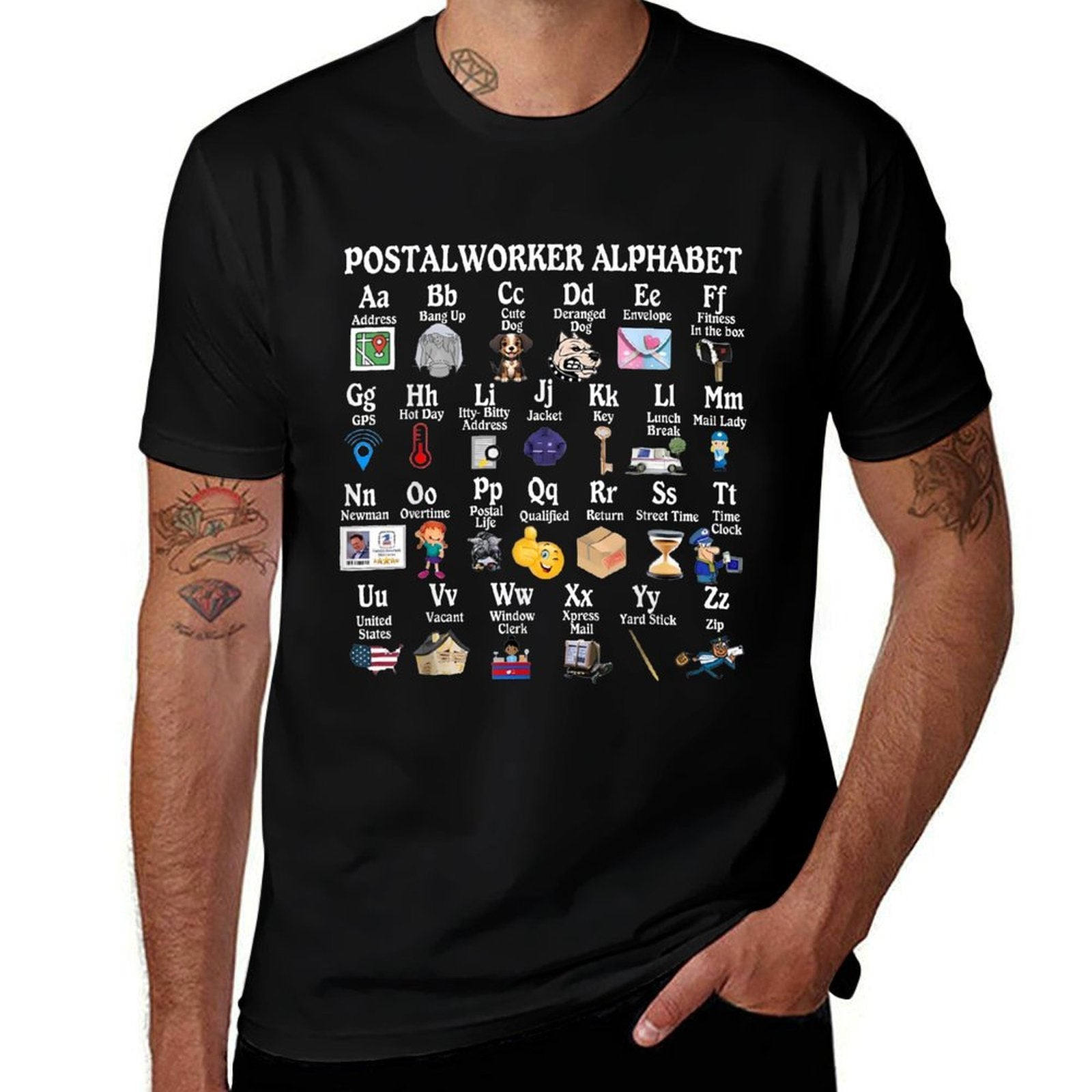 Mailed It Postal Worker Gifts Funny Alphabet Post Office Delivery Mailman  Eco-friendly Material T-Shirt