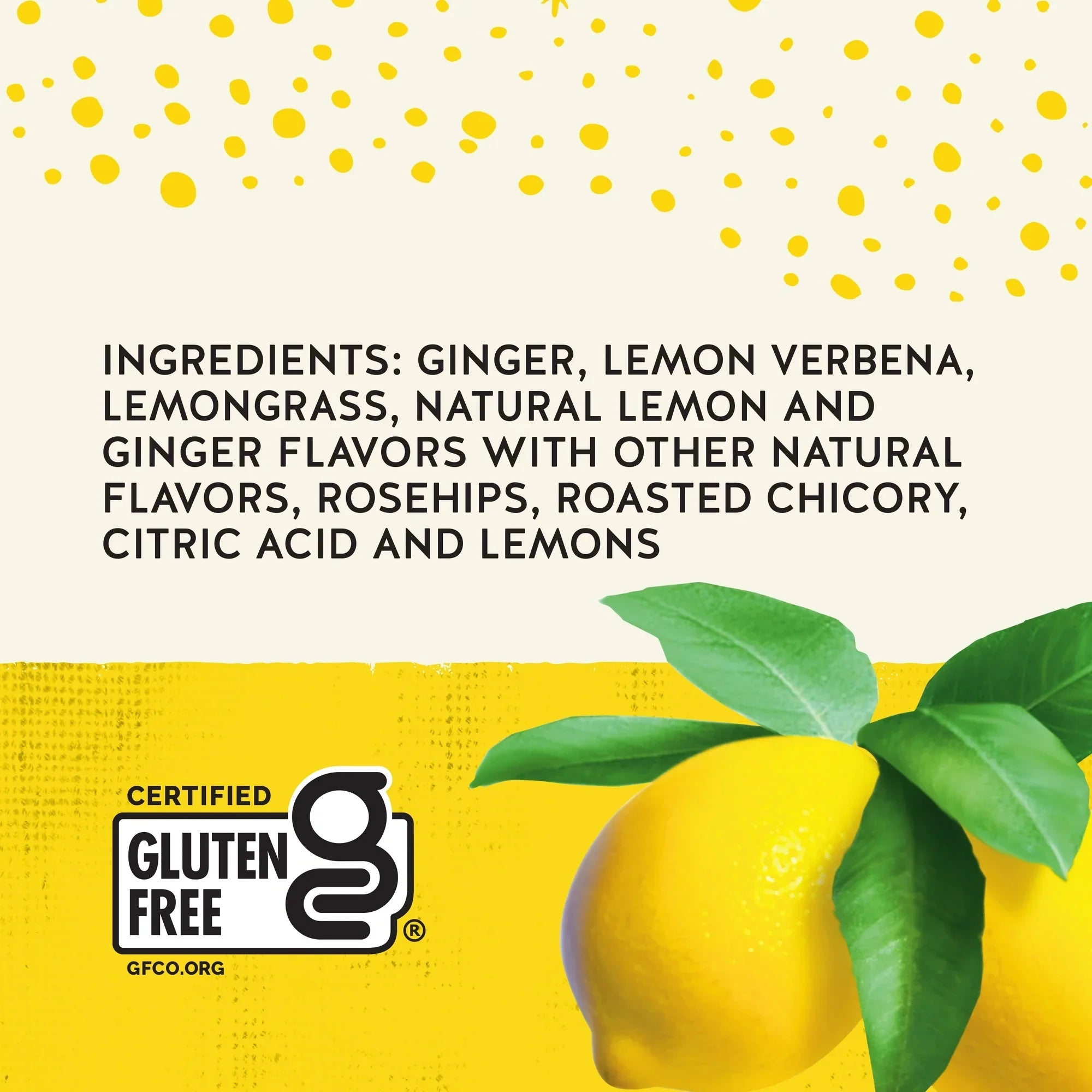 Celestial Seasonings Jammin' Lemon Ginger Herbal Tea, Caffeine-Free, 20 Bags, Case of 6