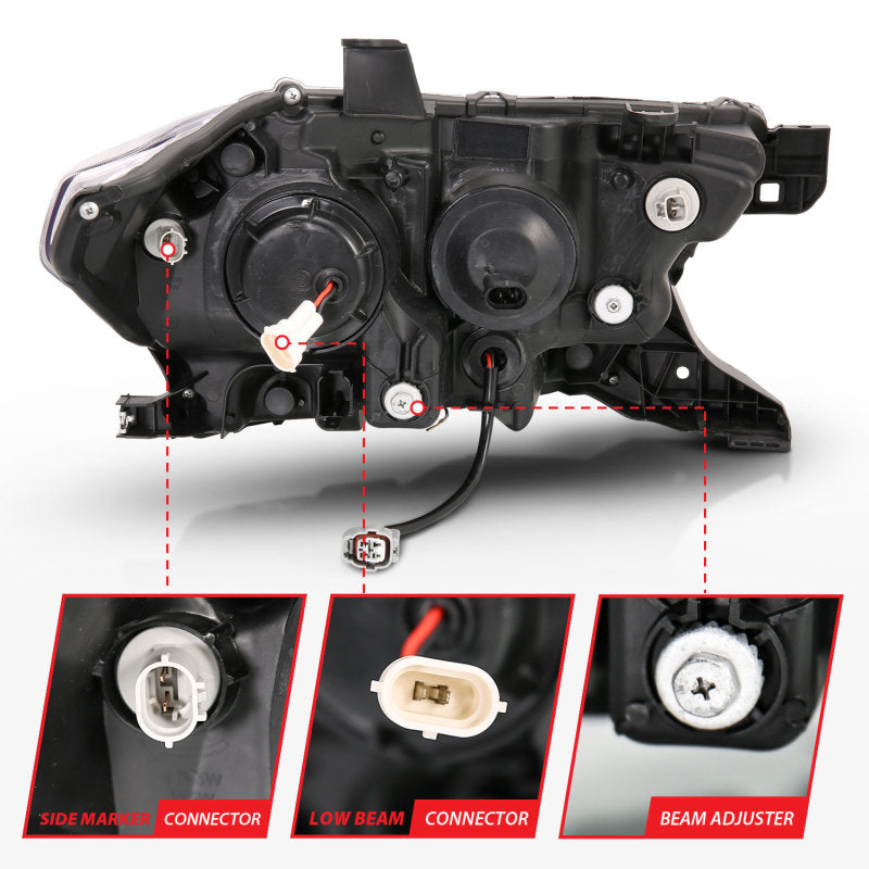 Anzo  2016-2017 Toyota Tacoma Projector Headlights w/ Plank Style
