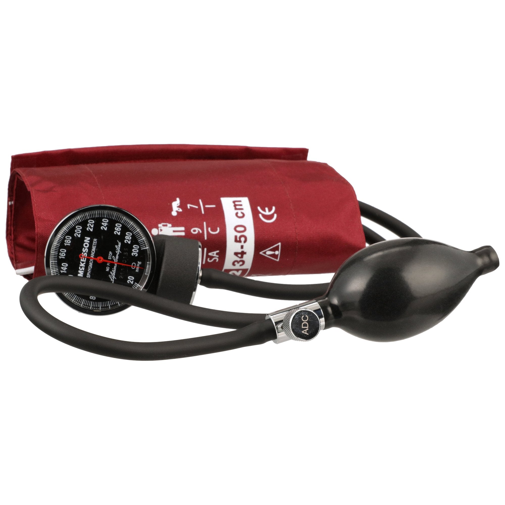 McKesson Lumeon Aneroid Sphygmomanometer with Large Cuff, 2-Tube, Pocket-Size 01-720-12XBDGM
