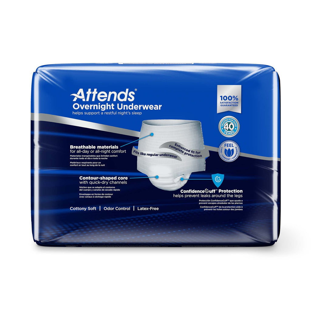 Attends® Overnight Underwear with Extended Wear Protection, Medium APPNT20