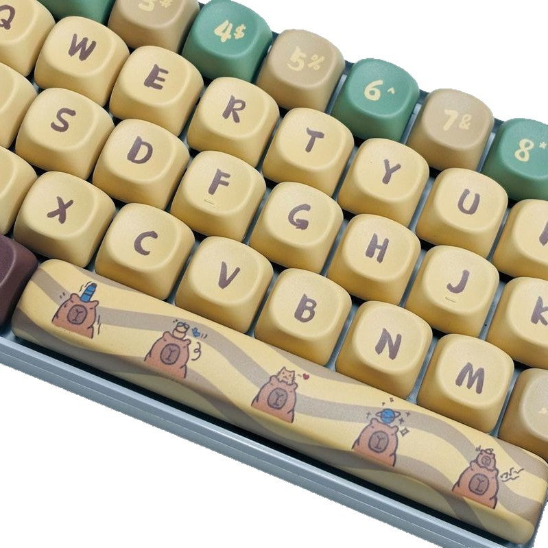 Capabala PBT Girl MOA Height Mechanical Keyboard Keycaps 130 Key Set