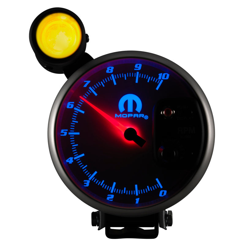 AutoMeter Mopar 5in / 10k RPM / Pedestal Mount White Tachometer w/ Shift Light 880410