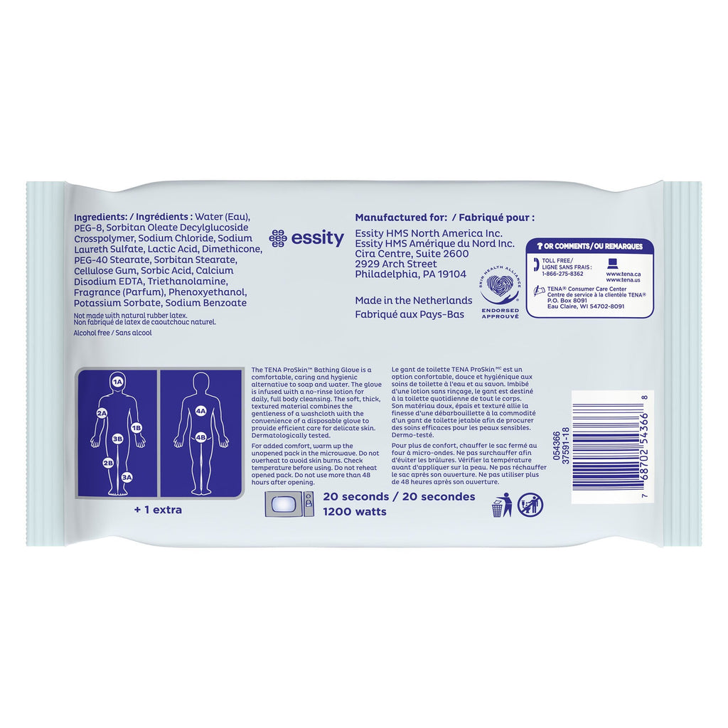 TENA® ProSkin™ Bathing Gloves, Freshly Scented 54366