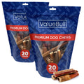 ValueBull Bully Sticks for Large Dogs, Thick 4-6 Inch, Varied Shapes, 50 Count