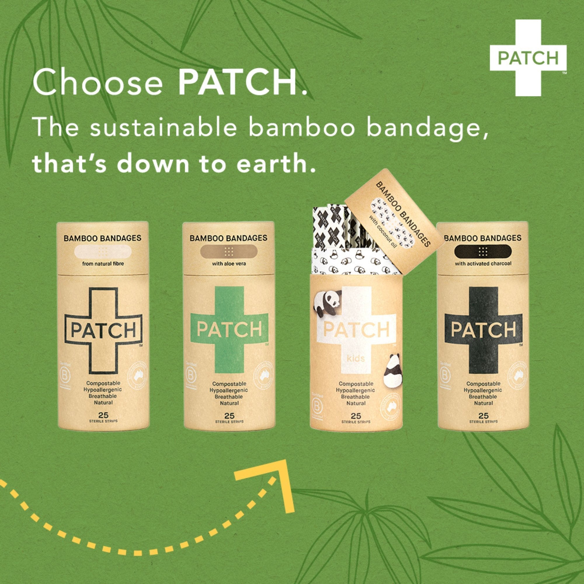 Patch™ Kids (Panda Design) Adhesive Strip with Coconut Oil, 3/4 x 3 Inch PATCOCT