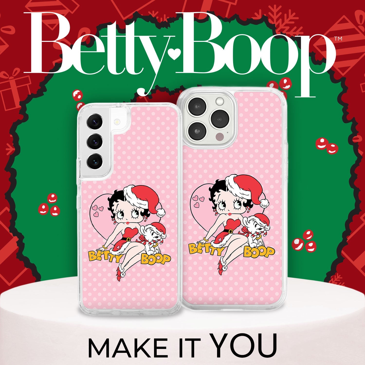 Betty Boop Christmas HD Apple iPhone 14 Series Mag-Safe Phone Case