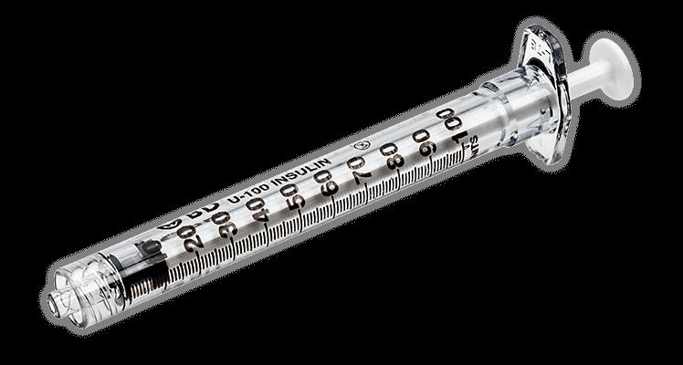 BD Luer-Lok™ 1 mL U-100 Insulin Scale Syringe - 309629