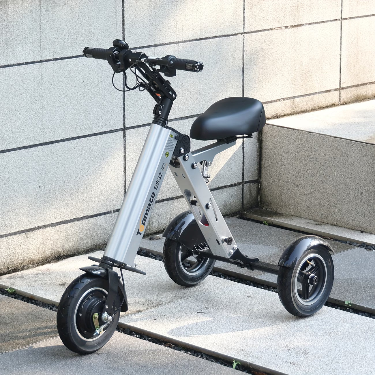 10-inch 3-Wheel Foldable Electric Scooter with Adult Seat | 36V 7.5Ah Non-Removable Battery & Reverse Function