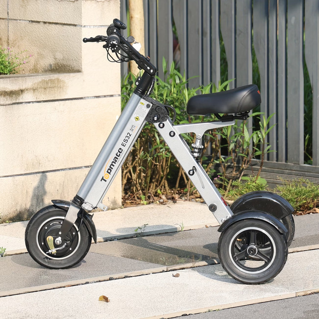 10-inch 3-Wheel Foldable Electric Scooter with Adult Seat | 36V 7.5Ah Non-Removable Battery & Reverse Function