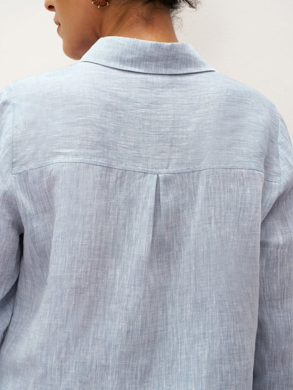100% Linen Buttoned Closure Color - Blocked Shirt JANICE - PhishStones Products