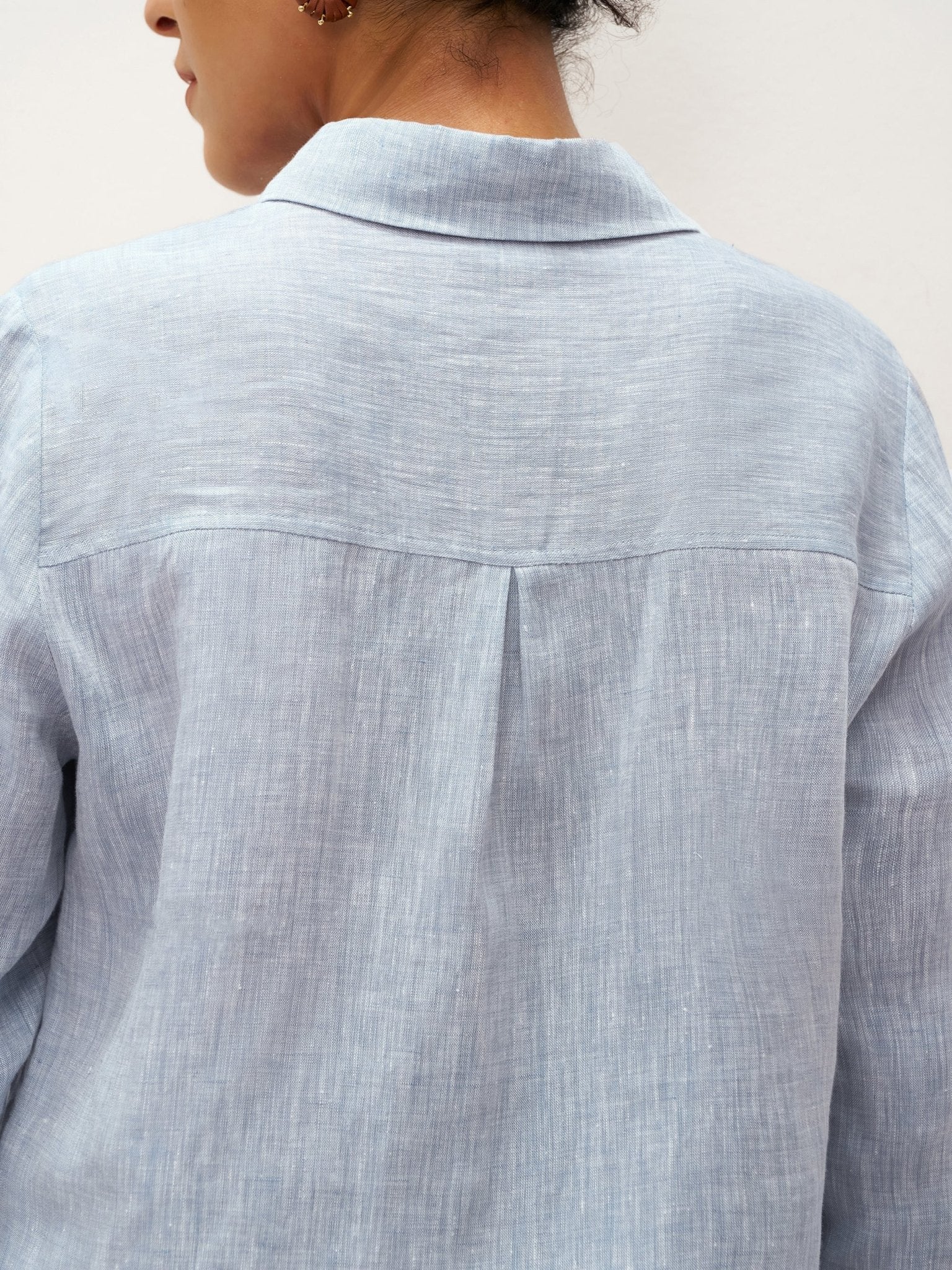100% Linen Buttoned Closure Color - Blocked Shirt JANICE - PhishStones Products