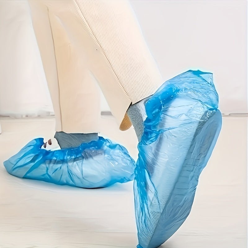 100 - Pack: Disposable Plastic Shoe Covers – Waterproof & Slip - Resistant - PhishStones Products