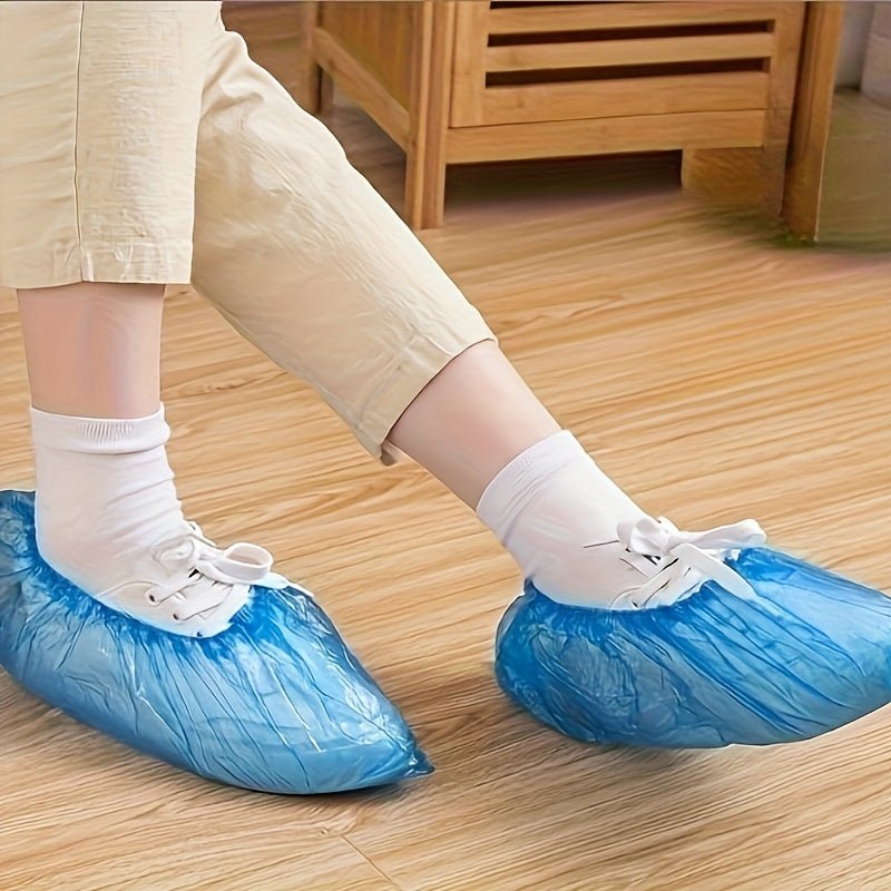 100 - Pack: Disposable Plastic Shoe Covers – Waterproof & Slip - Resistant - PhishStones Products