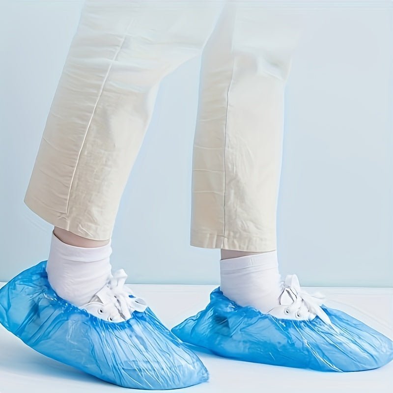100 - Pack: Disposable Plastic Shoe Covers – Waterproof & Slip - Resistant - PhishStones Products