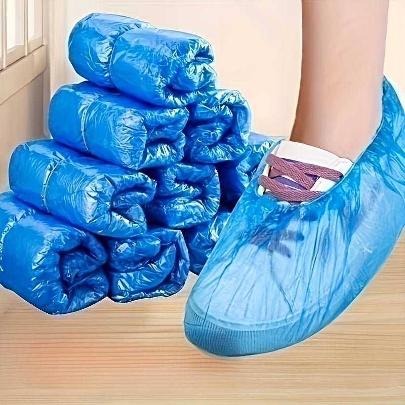 100 - Pack: Disposable Plastic Shoe Covers – Waterproof & Slip - Resistant - PhishStones Products