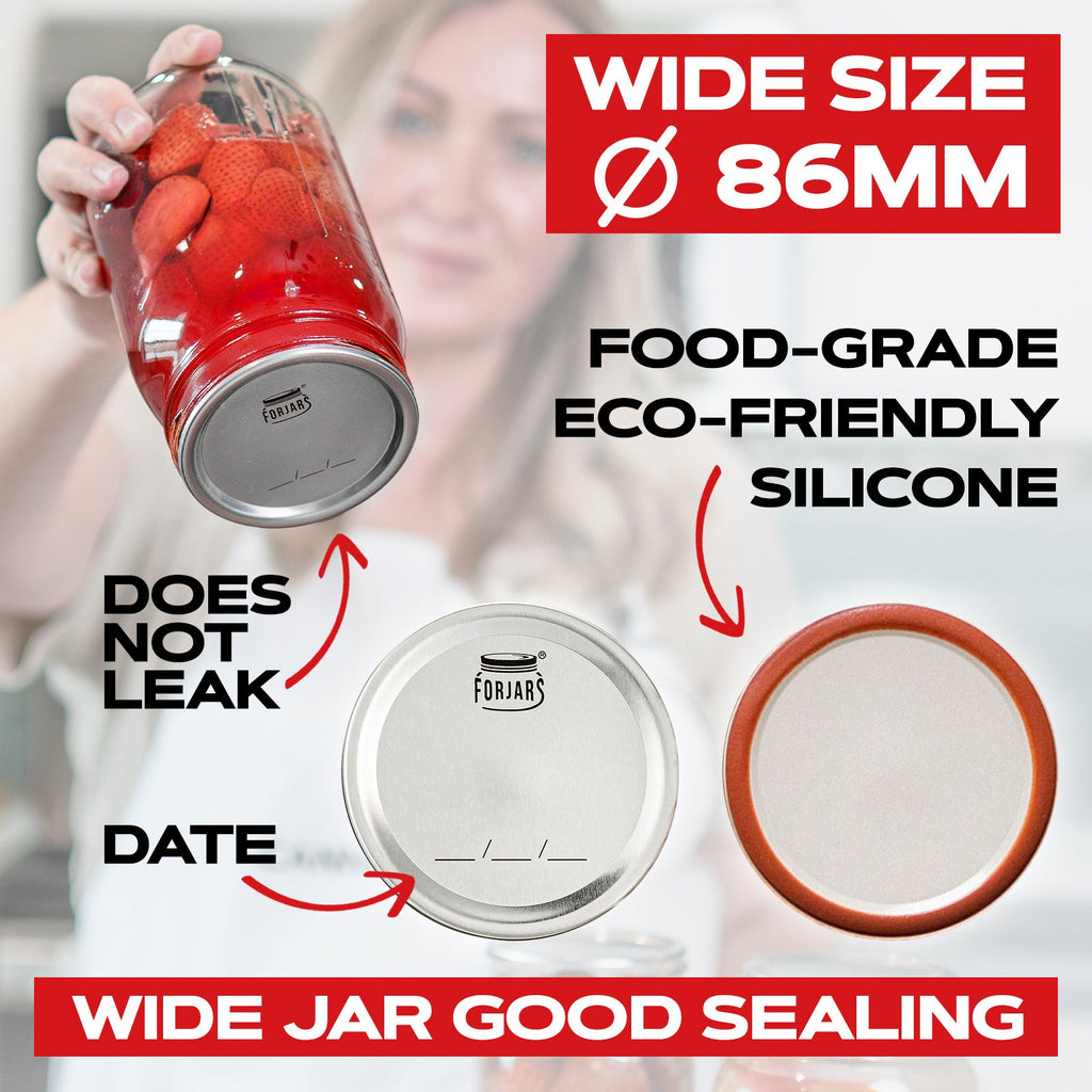 100 Wide Mouth Canning Lids - PhishStones Products