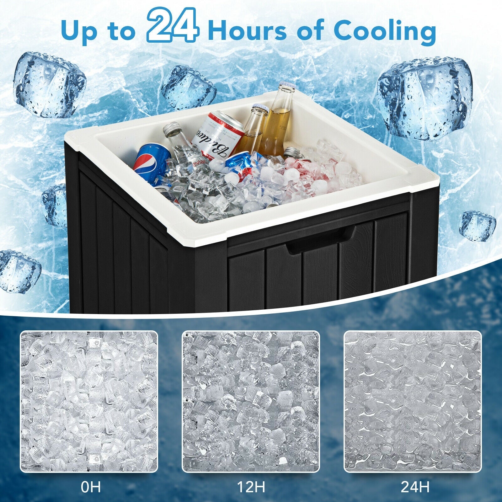 10 4-in-1 Gallon Storage Cooler for Picnic and Outdoor Activities
