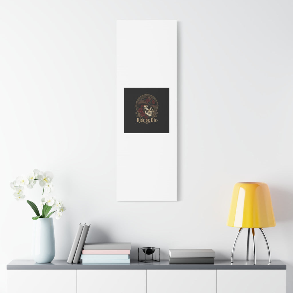 Ride or Die Skull Canvas | Western Skull Art, Gothic Americana