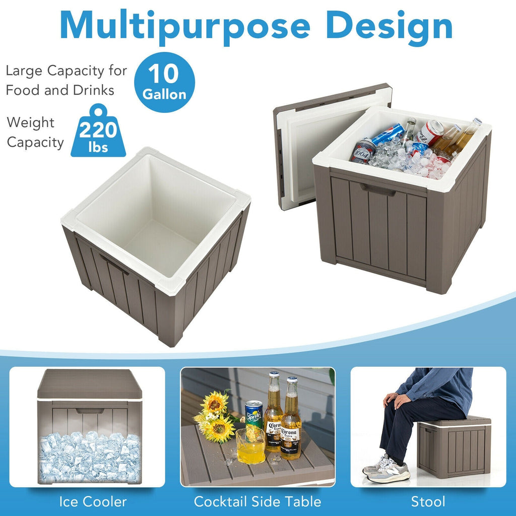 10 4-in-1 Gallon Storage Cooler for Picnic and Outdoor Activities