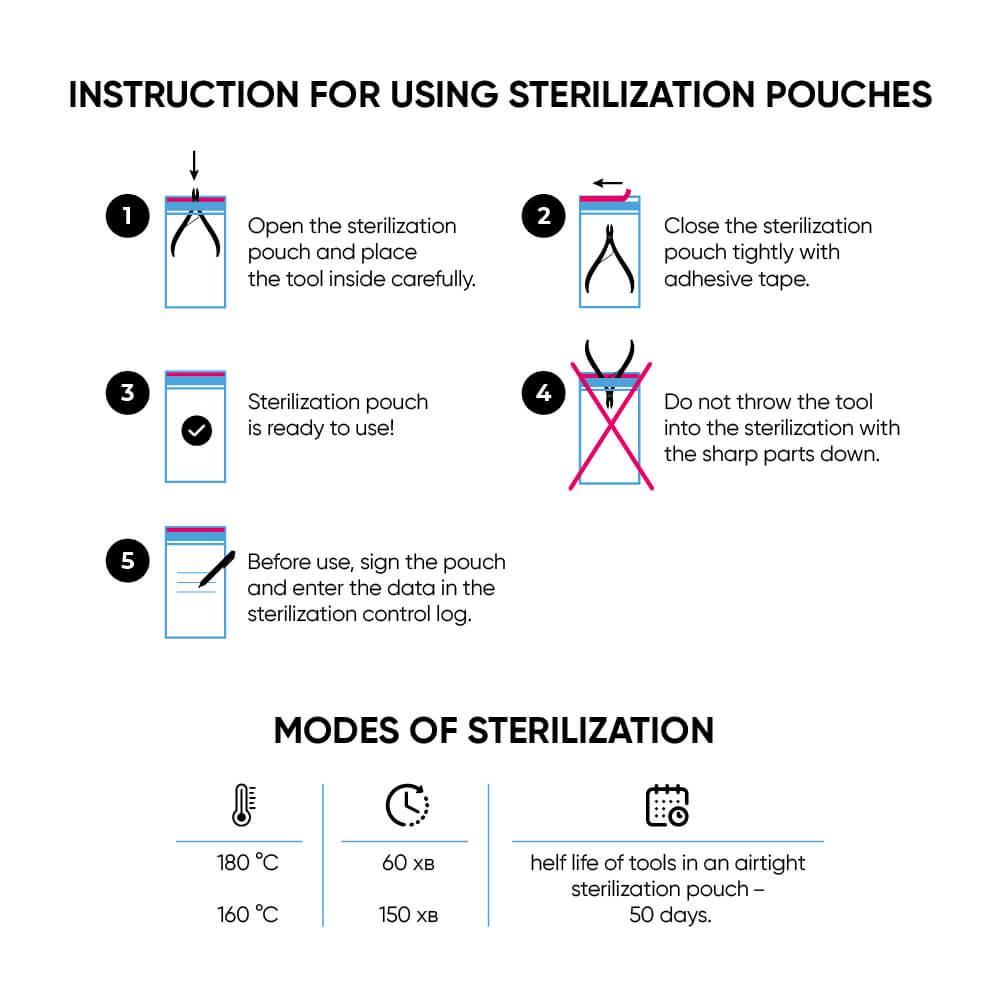MicroStop ECO Sterilization Pouches Class 4 Indicator Kraft Bags 60x100 mm (100 Pcs)