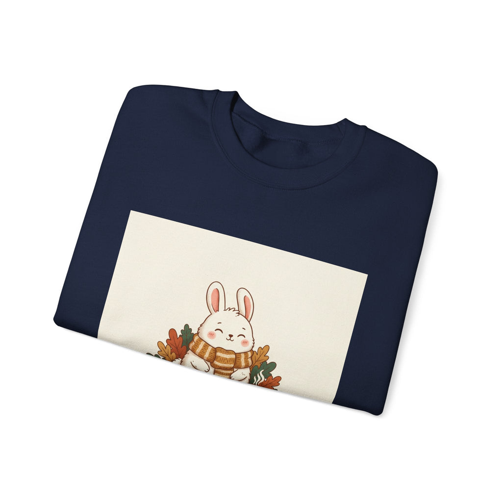 Stay Cozy Bunny sweatshirt | cute animal illustration, winter forest art