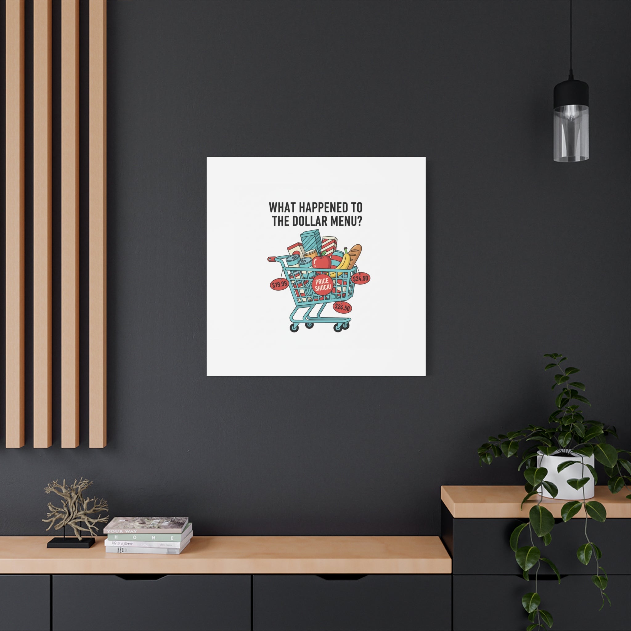 What Happened to the Dollar Menu? Canvas | Grocery Prices Meme, Price Shock Wall Art