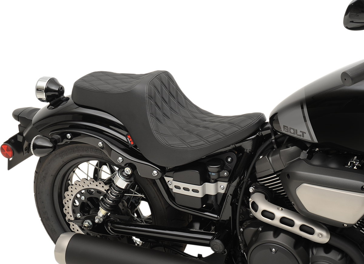 Z1R, Z1R Predator III Seat - Black Diamond with Black Stitching for Bolt and V-Star Models (Part #0810-2069)