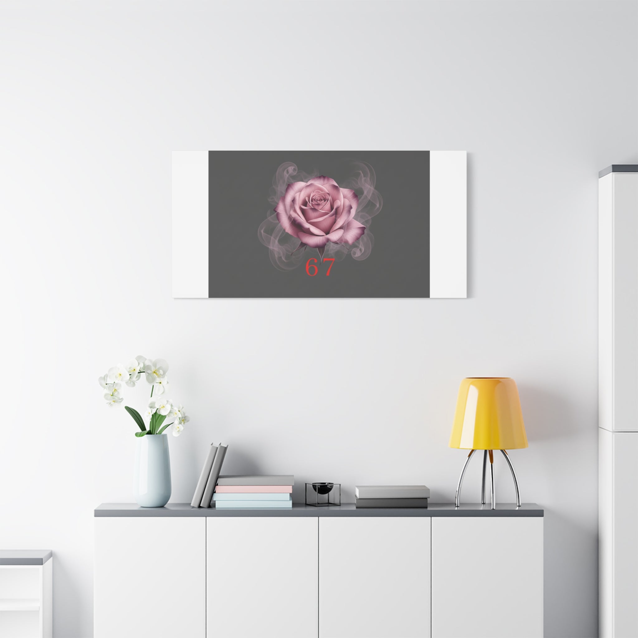6 7 Valentine's Canvas | Viral Gothic Rose Wall Art | 6 7 Meaning Dark Romance