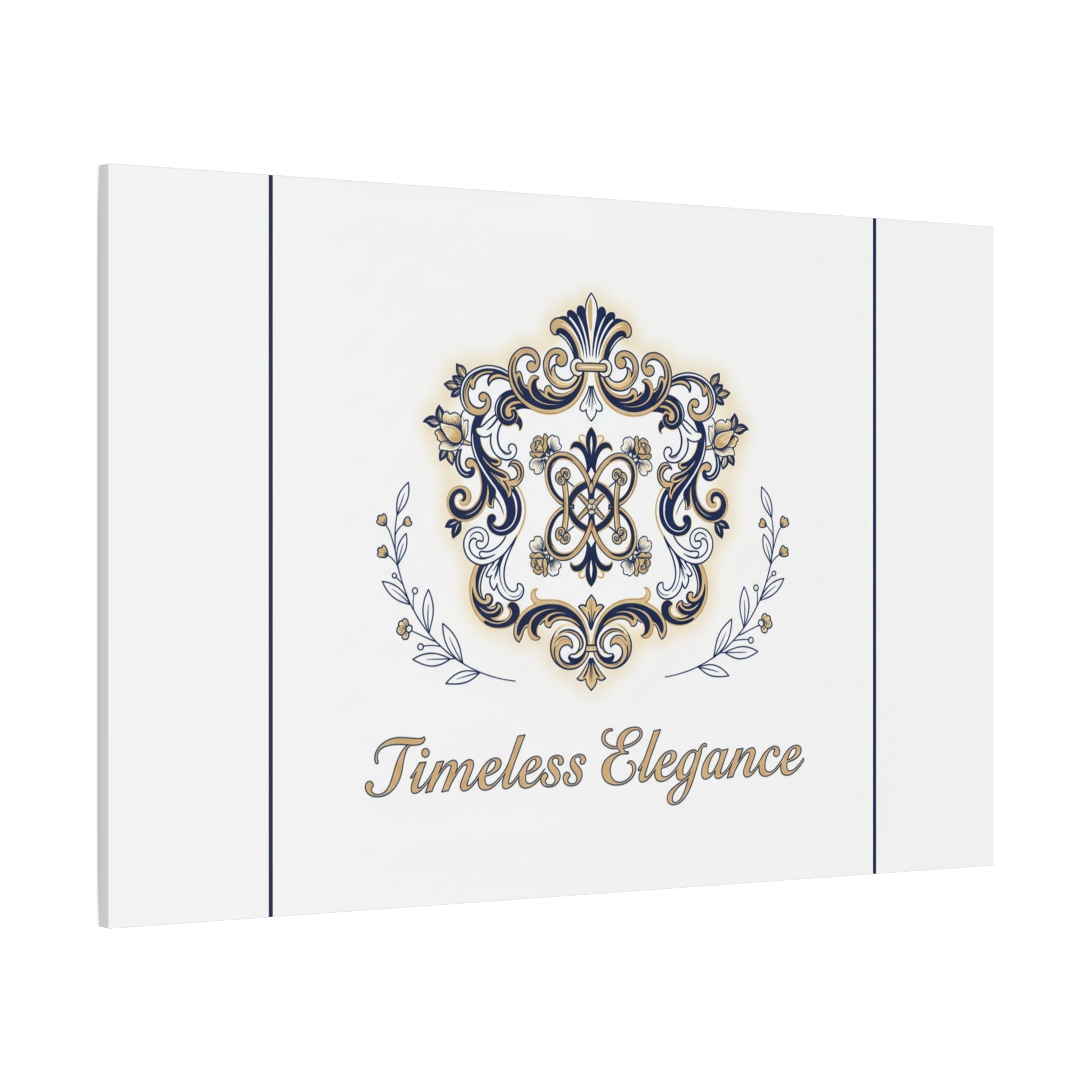 Ornate Brooch Emblem Canvas | Vintage Formalwear Accents, Baroque Print