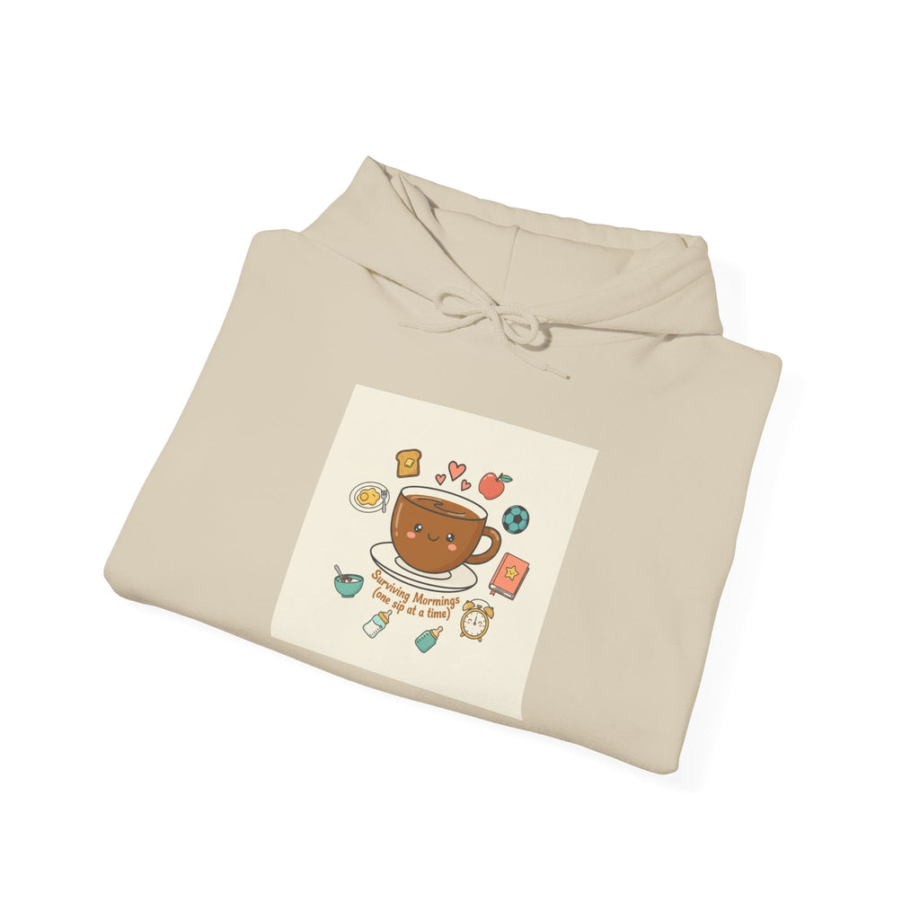 Morning Chaos Coffee Crew Hoodie | mom life, tired parent humor