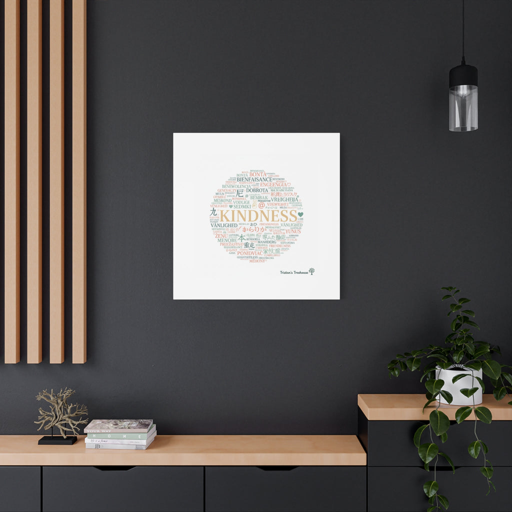 Kindness Word Cloud Canvas | Fresh Start Minimalist Wall Art