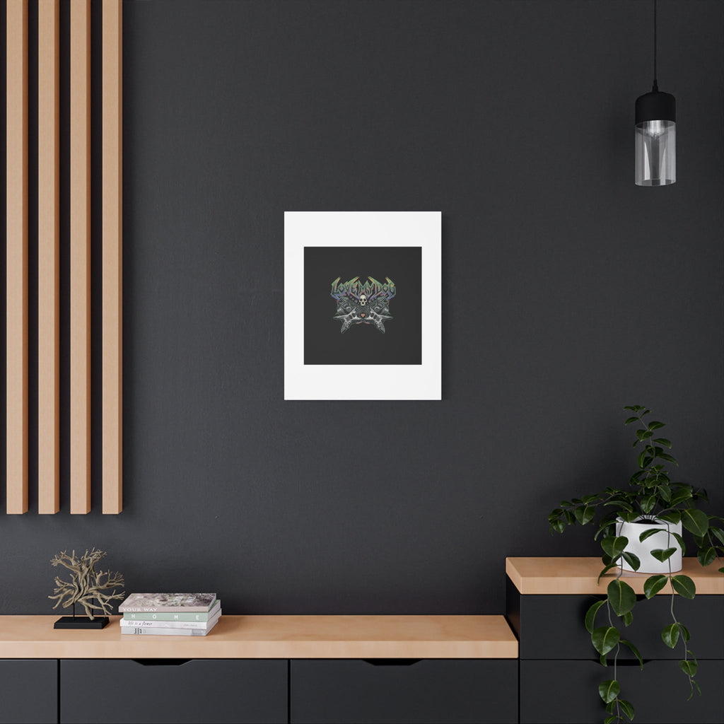 Love My Dog metal font Canvas | gothic wellness quote, edgy self-care merch